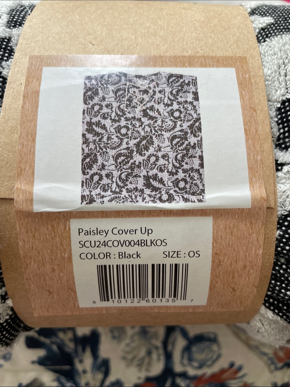 Sand Cloud Paisley Swim Cover-Up - Black and White